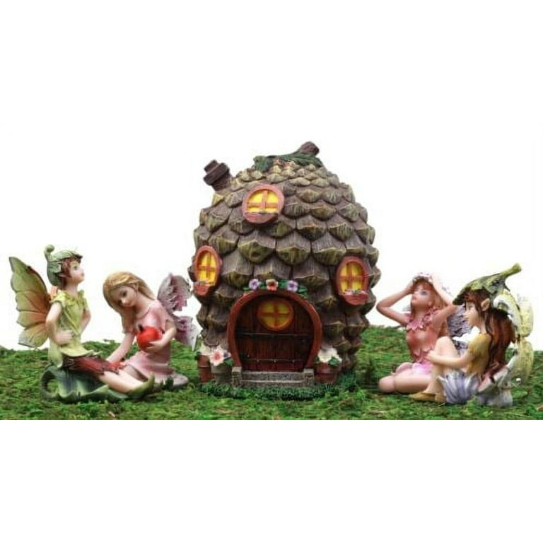Fairy Garden Miniatures Starter Kit Pine Cone Cottage With Fairy - Main Image
