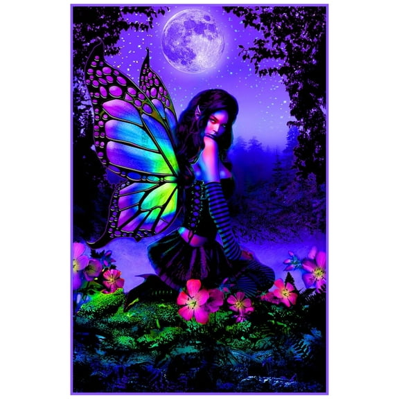 Fairy Garden - Non Flocked Blacklight Poster 24.5" x 36.5" Laminated