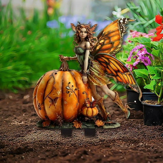 Fairy Garden Ornaments Resin Elf Figurines Miniature Flower Fairy Dollhouse Garden Accessories Fairy Statue