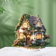 thumbnail image 1 of Fairy Garden Sculpture, Tree Trunk Fairy House Garden Statue, Outdoor Lawn and Yard Decoration, Romantic House Rose Shape Table Ornaments, 1 of 5