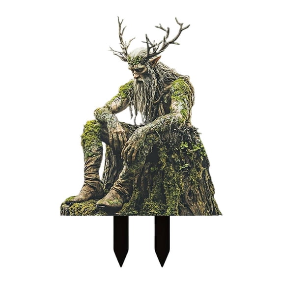 Fairy Garden Stakes Flat Decor, Acrylic Waterproof Fairy Lawn Stakes Statue Ornaments for Outdoors Garden Decoration