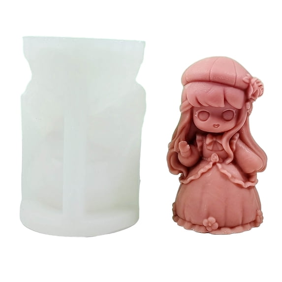 Fairy Girl Silicone Mold 3D Princess Plaster Soap Resin Molud Cake ...