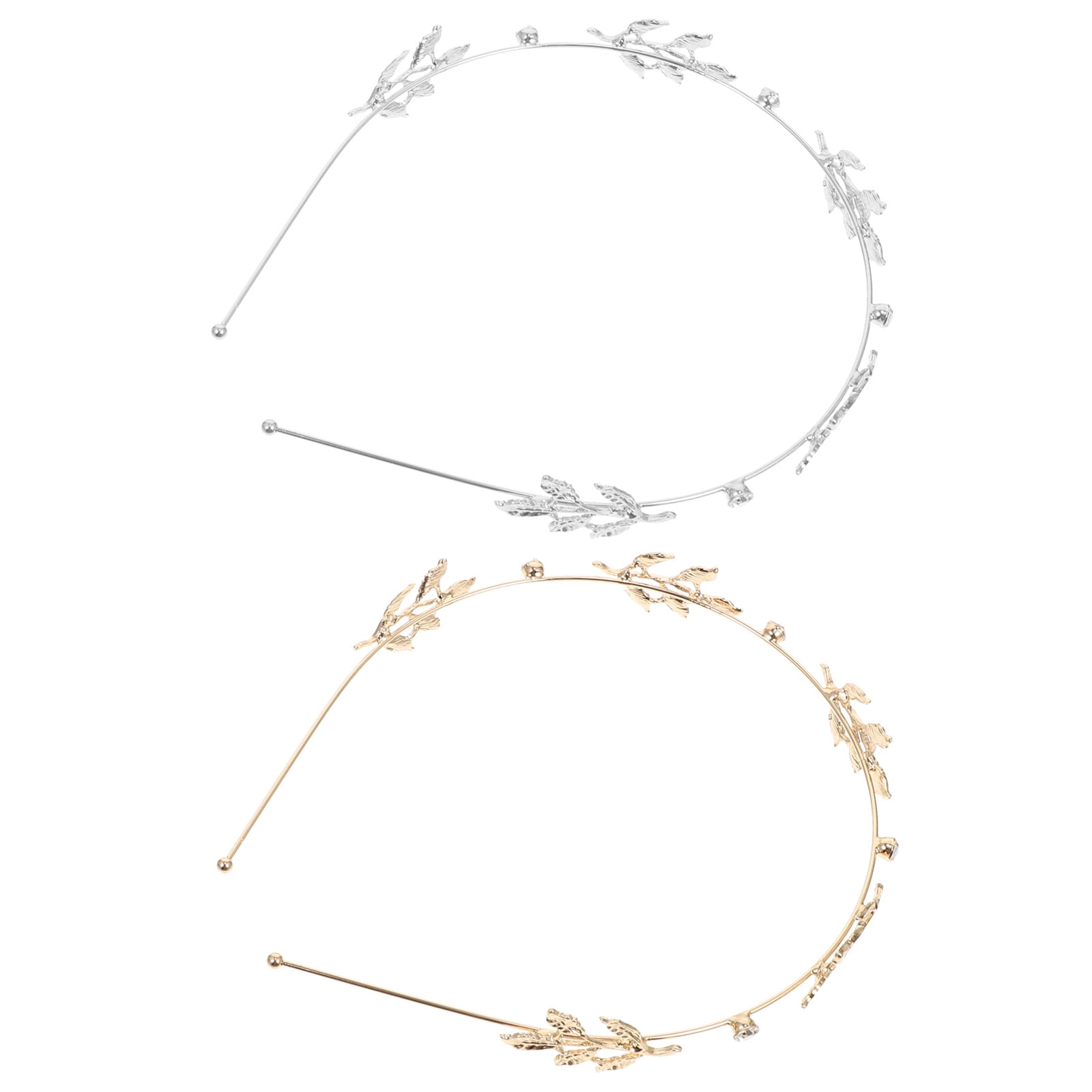 Fairy Gold Tiara Headband Leaf Wedding Bride Headdress Head Piece Crown