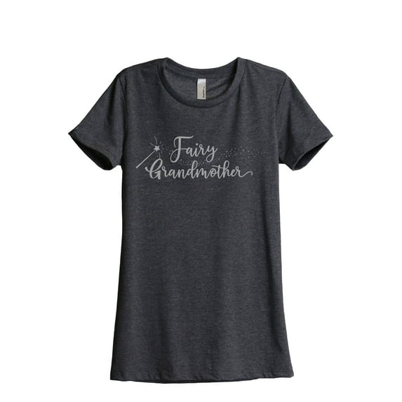 Fairy Grandmother Women's Fashion Relaxed T-Shirt Tee Charcoal Grey Small