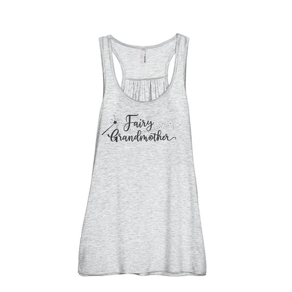 Fairy Grandmother Women's Fashion Sleeveless Flowy Racerback Workout Yoga Tank Top Sport Grey 2X-Large