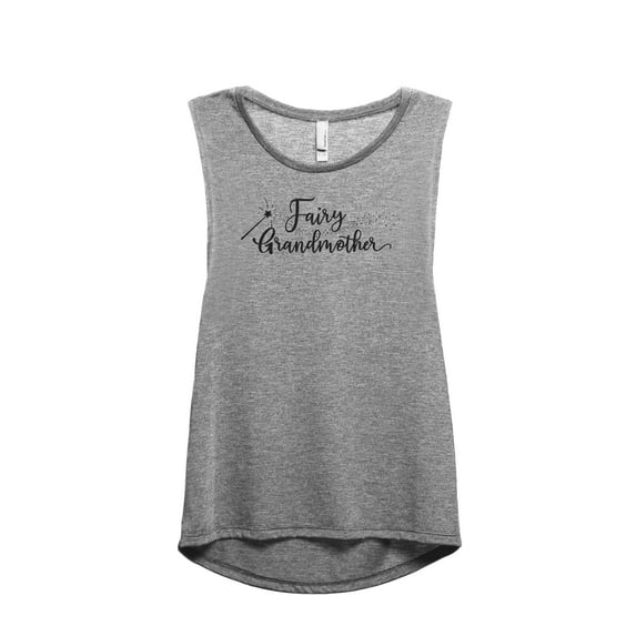 Fairy Grandmother Women's Fashion Sleeveless Muscle Workout Yoga Tank Top Heather Grey Grey Medium