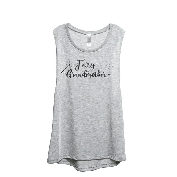 Fairy Grandmother Women's Fashion Sleeveless Muscle Workout Yoga Tank Top Sport Grey Small