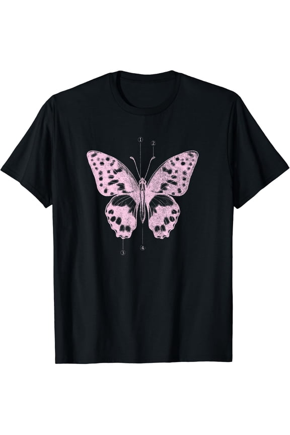 Fairy Grunge Fairycore Aesthetic Cottagecore Butterfly Goth T-Shirt Size S-5XL