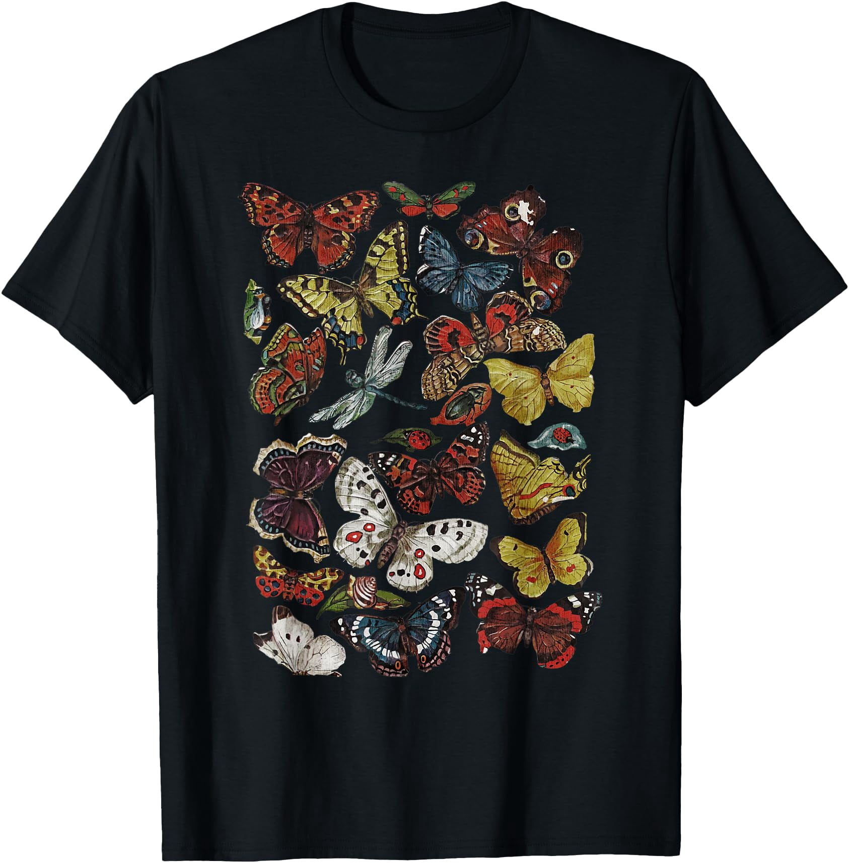 Fairy Grunge Fairycore Aesthetic Cottagecore Goth Butterfly T-Shirt ...