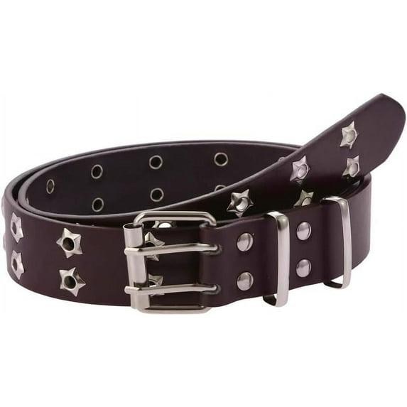 Fairy Grunge Leather Belts Y2K Women Star Punk Goth Buckle Grommet Waist Aesthetic Belt Accessories Fairycore 43''