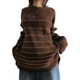 thumbnail image 1 of Fairy Grunge y2k Sweater 2000s Aesthetic Striped Long Sleeve Tops Women Pullover Baggy Knitted Clothes Streetwearps, 1 of 10