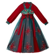 Fairy HanFu Dresses Chinese Style Noble Princess Dresses Performance Costumes Dance Skirt for Girl 4-16 Years