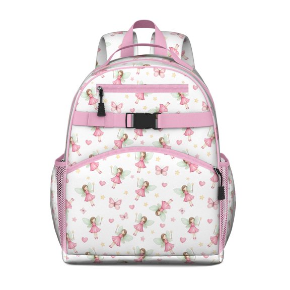 Fairy Heart Pattern Backpack for School,Cute School Bag,Schoolbag with Adjustable Shoulder Straps & Padded Back,15.25"x11.5"x5.25"