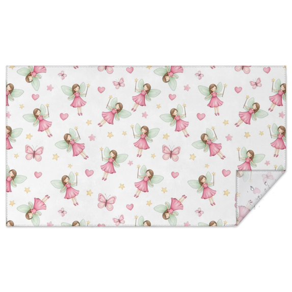 Fairy Heart Pattern Rectangle Tablecloth 60"x102",Waterproof Polyester Rectangle Table Cloth, Wipeable Spillproof Polyester Tablecloth for Dining, Camping, Indoor and Outdoor