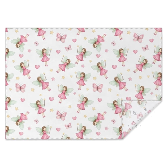 Fairy Heart Pattern Rectangle Tablecloth 60"x84",Waterproof Polyester Rectangle Table Cloth, Wipeable Spillproof Polyester Tablecloth for Dining, Camping, Indoor and Outdoor