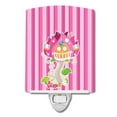 thumbnail image 1 of Fairy House Pink Stripes Ceramic Night Light, 1 of 1