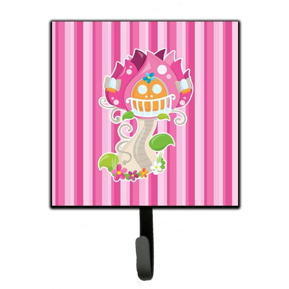 Fairy House Pink Stripes Leash or Key Holder