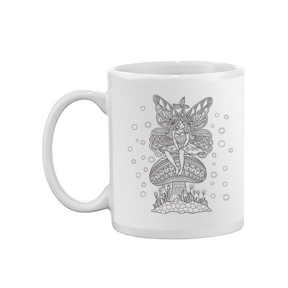 Fairy In Zentangle Style Mug - Image by Shutterstock