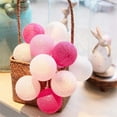 thumbnail image 1 of Fairy LED Lights,Topboutique Cotton Ball String Lights,Xmas Wedding Battery Operated String Fairy Light,Cute Hanging Lights Balls for Christmas,Party,Wedding,Home Decor,10 ft,20 LED Light,Pink White, 1 of 7