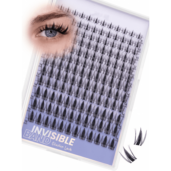 Fairy Lash Clusters Invisible Band False Eyelashes Clusters Natural Cluster Eyelash Extensions Comfortable Individual Lashes Extension DIY Soft Eyelash ClustersFairy-MIX8-18mm