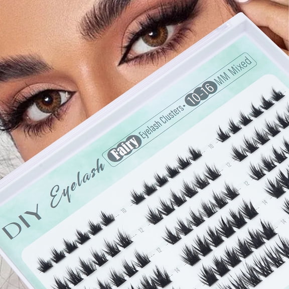 Fairy Lash Clusters Spiky Cluster Eyelash Extensions Anime Individual Lashes Natural Lash Extensions Wispy Cluster Lashes Clean Beauty 108Pcs Eyelash Clusters On-The-Go Lash Pack (10-16MM, C-Curly)