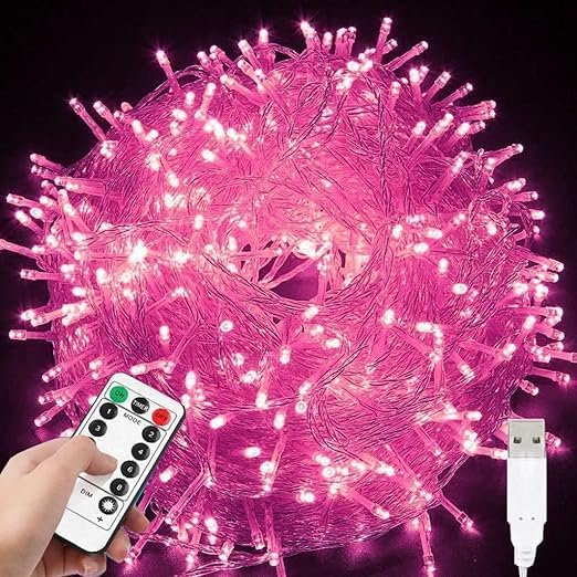 Fairy Lights, 5M 50LED Remote Control+USB LED Christmas LightsOutdoor Waterproof Clear Wire,Indoor Outdoor Rope Fairy String Lights Fairy String Christmas Tree Decorati