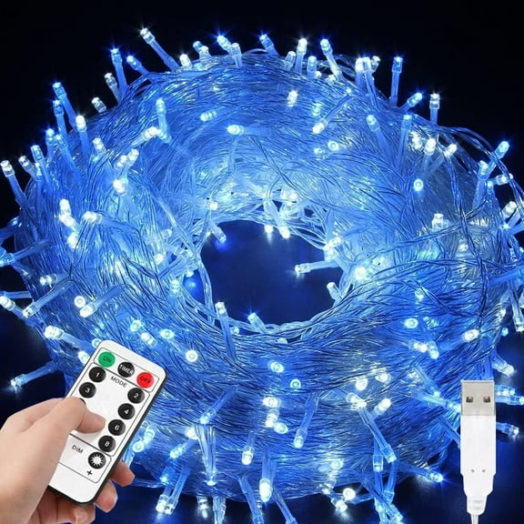 Fairy Lights, 8M 80LED Indoor Fairy Lights Indoor Outdoor Rope Fairy String Lights USB with Remote Fairy String Christmas Tree