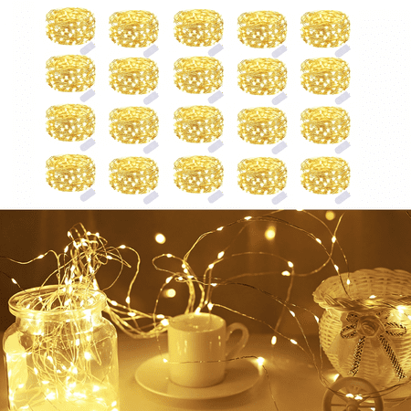 LED Fairy Lights, 20 Pack 3.3ft 20 LED String Lights for Outdoor & Indoor Party Home Decorations Warm White