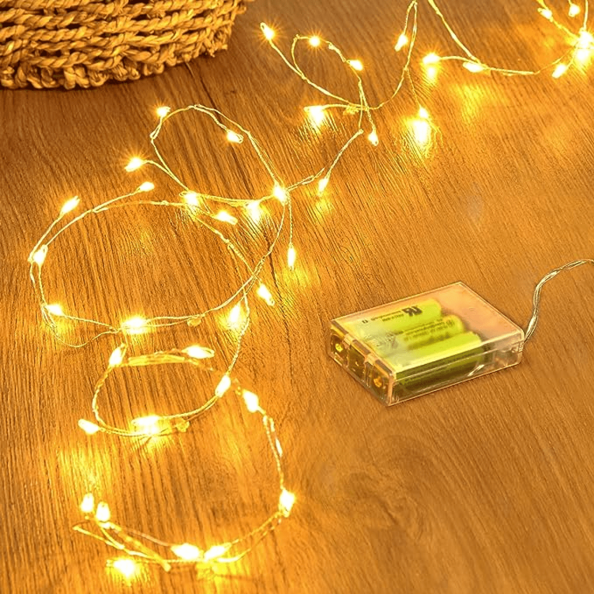 Fairy Lights Battery Operated,Twinkle String Lights Waterproof Silver