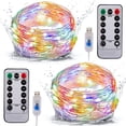 thumbnail image 1 of Fairy Lights Plug in USB - 66 Ft 200 Led Fairy String Lights, Bendable Copper Seven Color Changing Fairy Lights, Dimmable 8 Modes Xmas Light for Bedroom Decor Party Indoor Decorations, 1 of 7