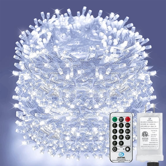 Fairy Lights Plug in Waterproof,272ft 800 LED String Lights Mains Powered,8 Modes Garden Fairy Lights for Outdoor/Indoor,Patio,Bedroom,Garden,Party,Christmas Decorations(Cool White)