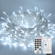 String Lights Mains Powered,120 LED 40ft Fairy Lights Waterproof,with 8 Modes Remote Control Fairy Lights Indoor/Outdoor for Garden,Gazebo,Party,Wedding,Christmas Decorations(Cool White)