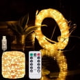 thumbnail image 1 of Fairy Lights Plug in, 8 Modes Twinkle Light with Remote, 33Ft USB Fairy String Light with Timer, Plug in Led Starry Light, 1 of 7