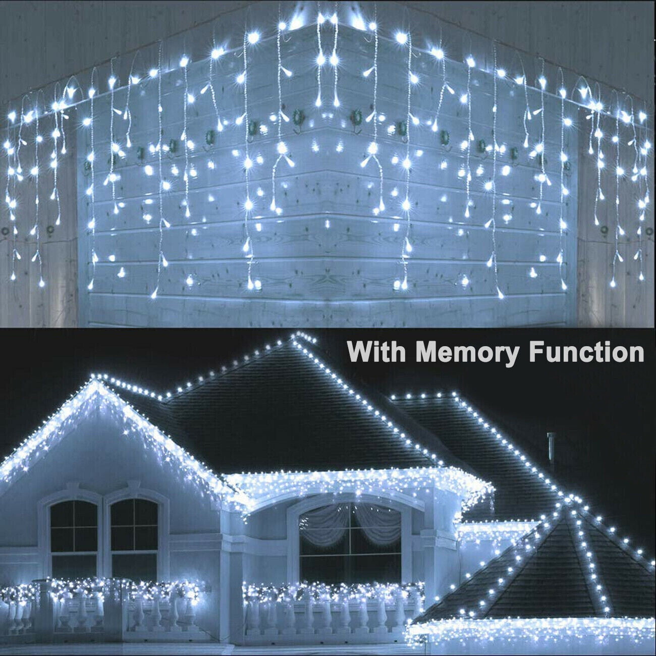 Fairy Lights Plug in,96 LEDs Waterproof Wire Firefly Lights,UL Adaptor Included,Starry String Lights for Wedding Indoor Outdoor Christmas Patio Garden Decoration,White