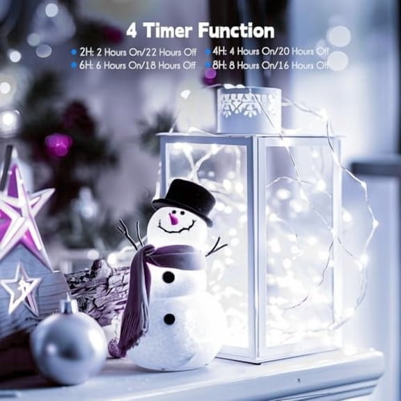 Fairy Lights with Remote, 66 Feet 200 Led Firefly String Lights Plug in for Bedroom Home Wall Ceiling Christmas Tree Wreath Craft Wedding Party Indoor Outdoor Decoration, Pure White