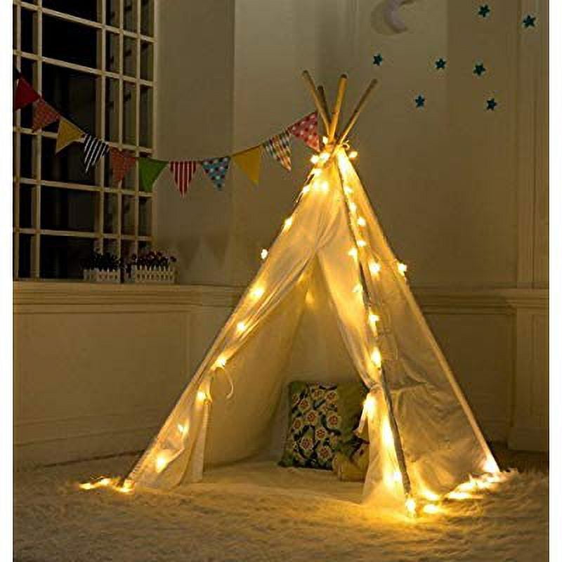 Fairy Lights for Teepee Tents - Battery Operated 4 LED Strings for Wedding  Christmas Party, Waterproof Decorative Lights for Bedroom Camping, Kids
