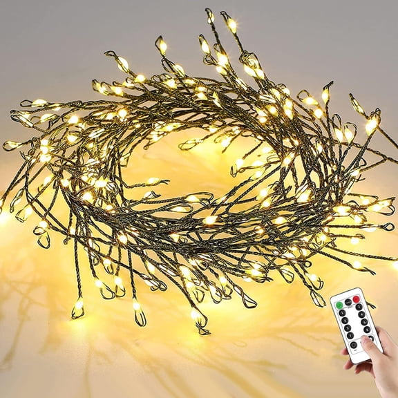 Fairy Lights with Remote,27M 900LED Plug-in Powered Waterproof Starry Cluster Lights, Copper Wire Firecracker String Light for Christmas Tree