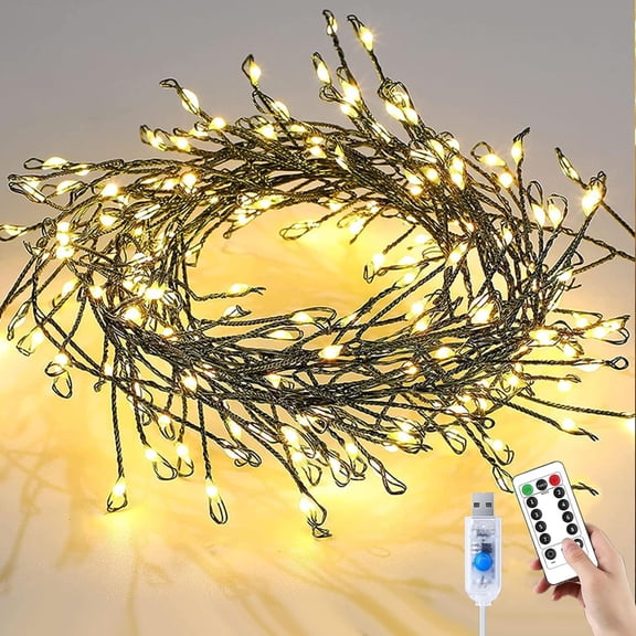 Fairy Lights with Remote,30M 1000 LED USB Powered Waterproof Starry Cluster Lights, Copper Wire Firecracker String Light for Christmas Tree, Bedroom