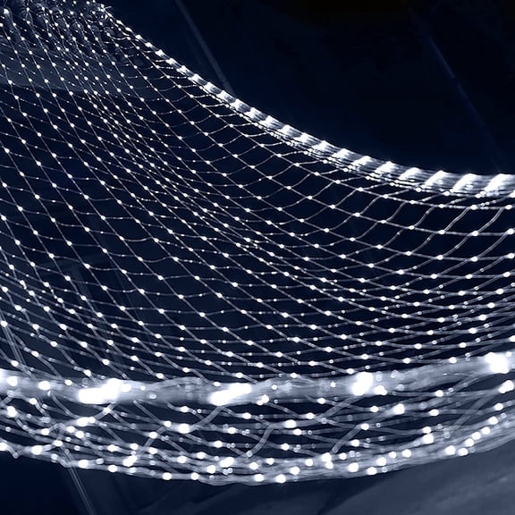 Fairy Mesh Lights Outdoor Connectable 8 Modes Net Light Waterproof Plug String Lights Christmas Net Lights Expandable Garland Lighting for Weddings Bushes Bar Party, Cool White 10ftx6.5ft 200 Led