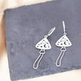 thumbnail image 1 of Fairy Mushroom Hoop Earring Stainless Steel Star Moon Sun Planet Mars Pendants Drop Earrings Vintage Jewelry Accessories, 1 of 5