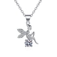 thumbnail image 1 of Fairy Necklace for Daughter Crystal Pendant Necklace Sterling Silver Jewelry Birthday Valentine Gifts for Sisters Daughter, 1 of 4
