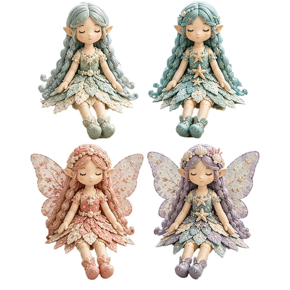 Fairy Patchwork DIY Collection, 2026 Fun Flower Fairies Patchwork Sewing Kit, Handcrafted Pixie Apparel Textile, Artisanal Fabric Nymph Sewing Craft for Adults (Ocean Fairies)