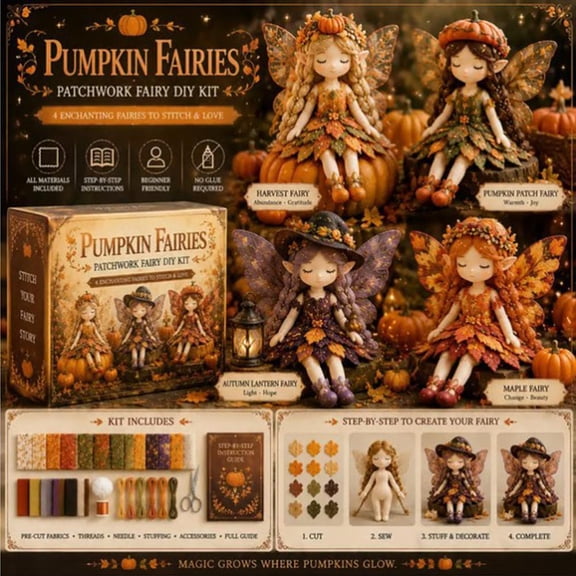 Fairy Patchwork DIY Collection, Flower Fairie Sewing Kit