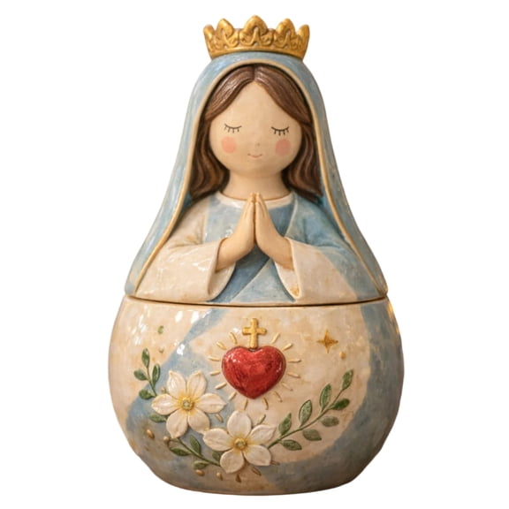 Fairy Prayer Box Figurine Resin Decorative Trinket Box for Spiritual Gifts and Home Decor Keepsake Ornament New Version Design B
