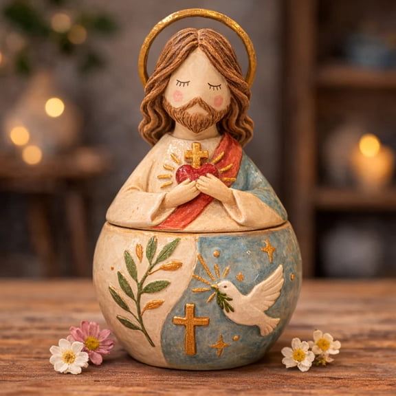 Fairy Prayer Box Resin Craft Ornament, Creative Angel Wish Box Figurine, Inspirational Home Decor Sculpture for Desktop Shelf Bedroom Living Room Decor
