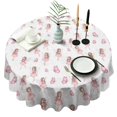 thumbnail image 1 of Fairy Princess Butterfly Pattern Round Tablecloth 60"x60",Wrinkle Wipeable Table Cloth for Kitchen Dining Room Picnic Patio Party, 1 of 6