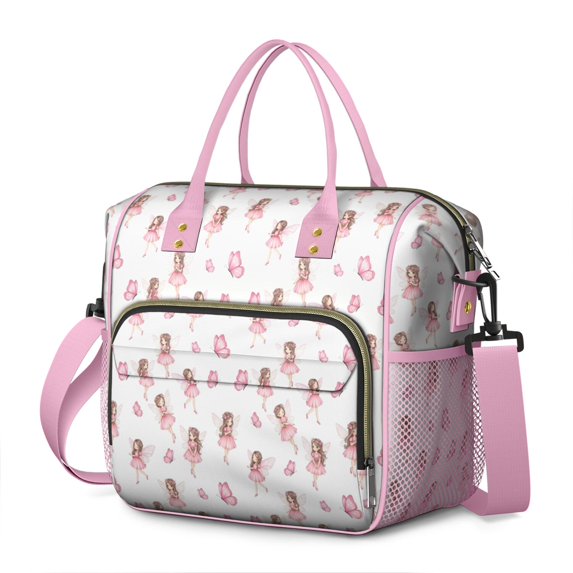 Fairy Princess Butterfly Pattern Womens Lunch Box for Work,Insulated Large Lunch Bag for Tween and Teen,Loncheras Para Mujer,Leakproof Adult Lunch Bag for Work,Beach,Travel,Picnic,Camping
