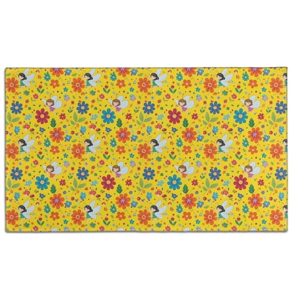 Fairy Princess Flower Pattern Door Rugs,Washable Non Slip Door Mats Indoor,Decorative Door Mats,Entry Mat Indoor for Entrance,Bedroom,Kitchen,Bathroom,17"x30"