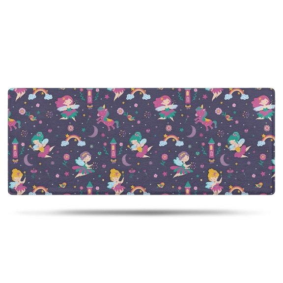 Fairy Princess Magic Pattern Bathroom Rugs Mat,Non Slip Microfiber Bathroom Rug,Rubber Backing,Soft Bathroom Mats for Bathroom Floor,Tub and Shower,60x24in(150x60cm)