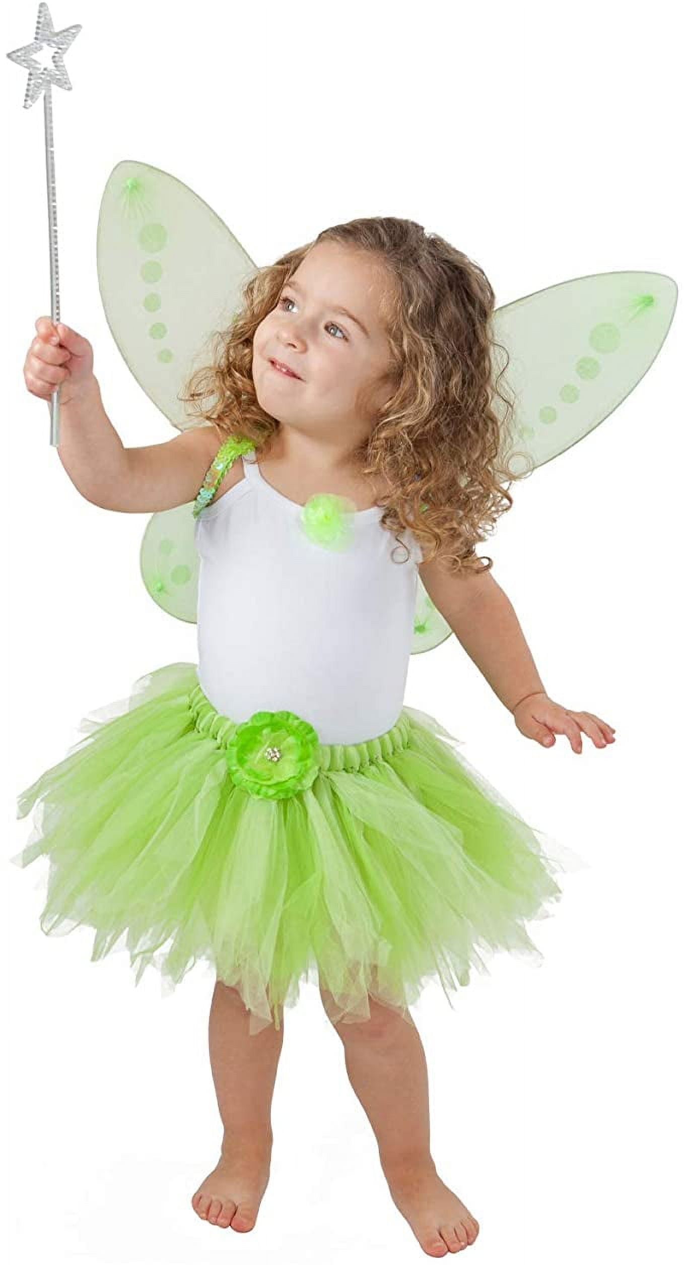 Fairy Princess Tutu Costume Set For Girls Dress up and Ballet Dance (S 1-2 Yrs  Old) 